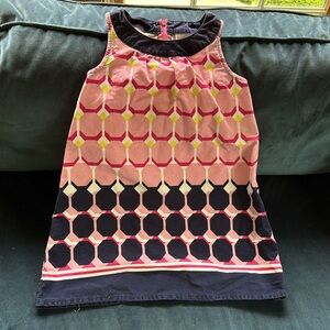 Gymboree Girls size 5 pink blue yellow white pattern shift dress.